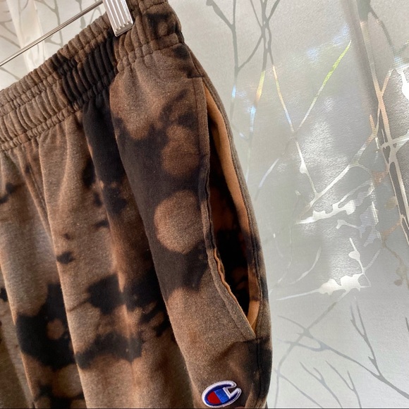 Champion tan brown reverse tie dye drawstring elastic waist jogger sweatpants - Picture 5 of 9